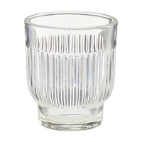 Ribbed Glass Tealight Candle Holder