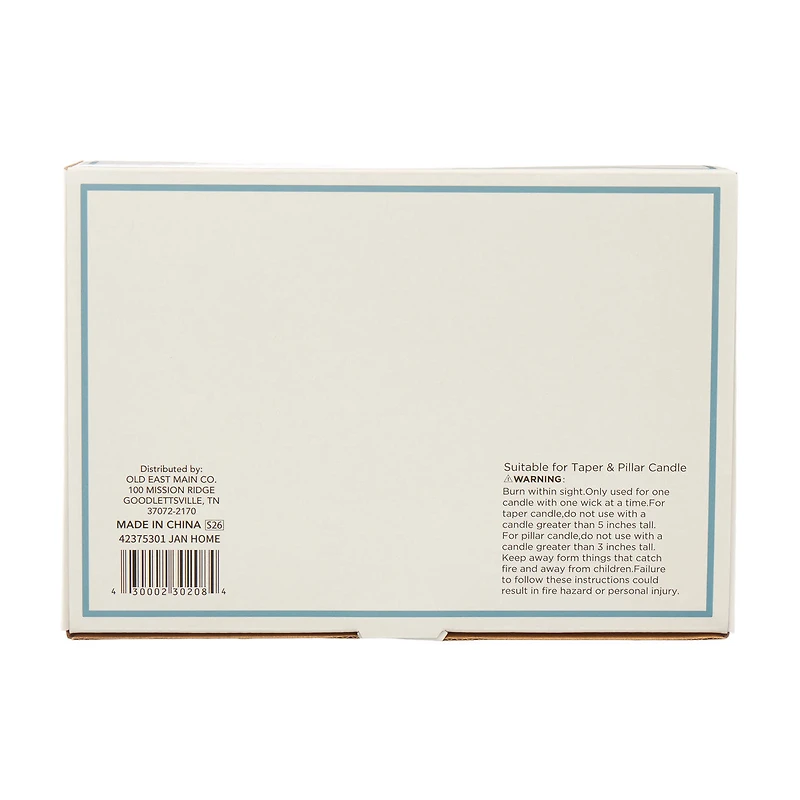 Tapered Glass Candle Holders, 2 ct