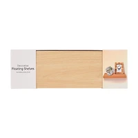 Decorative Floating Wood Shelves, 16.5 in x 5.5 in x 1.5 in