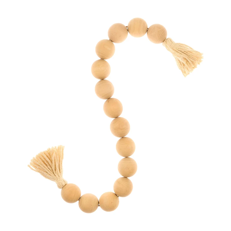 Jumbo Wood Bead Garland