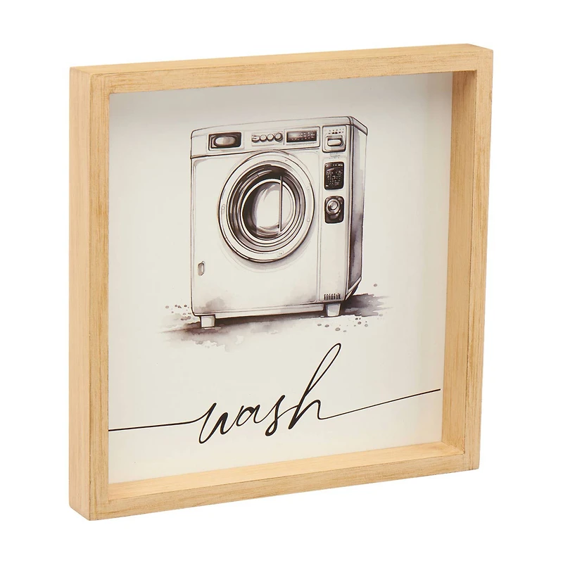 "Wash" Boxtop Laundry Frame Decor