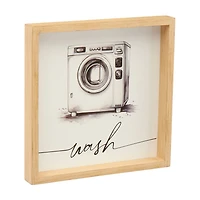 "Wash" Boxtop Laundry Frame Decor