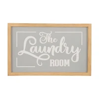 "The Laundry Room" Gray Wall Art, 16 in x 10 in