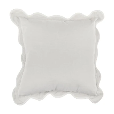 Scallop Edge Pillow, 20 in x 20 in