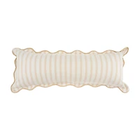 Striped Lumbar Pillow, Tan