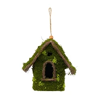 Mossy Hanging Birdhouse Garden Decor