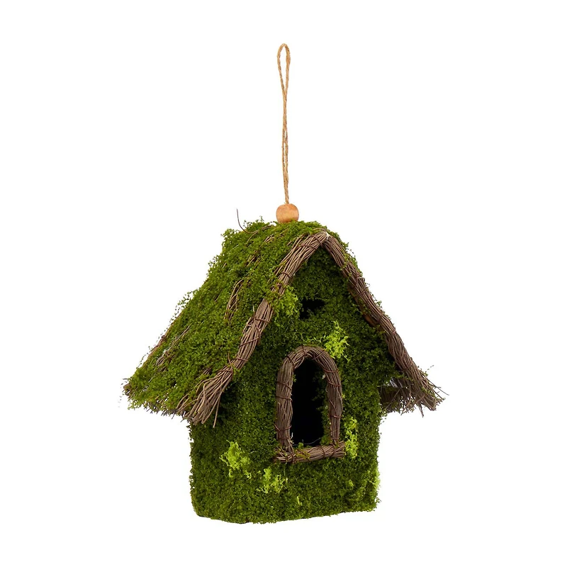 Mossy Hanging Birdhouse Garden Decor