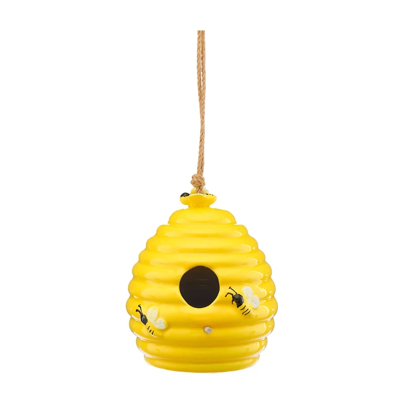 Ceramic Beehive Birdhouse