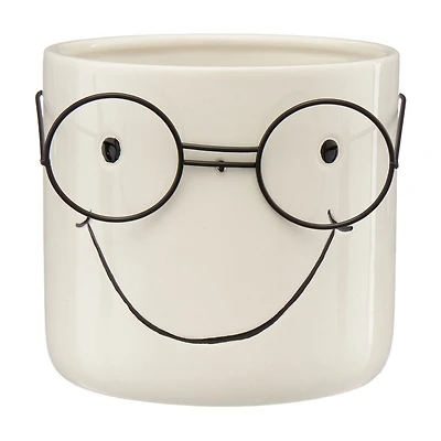 Ceramic Face Garden Planter