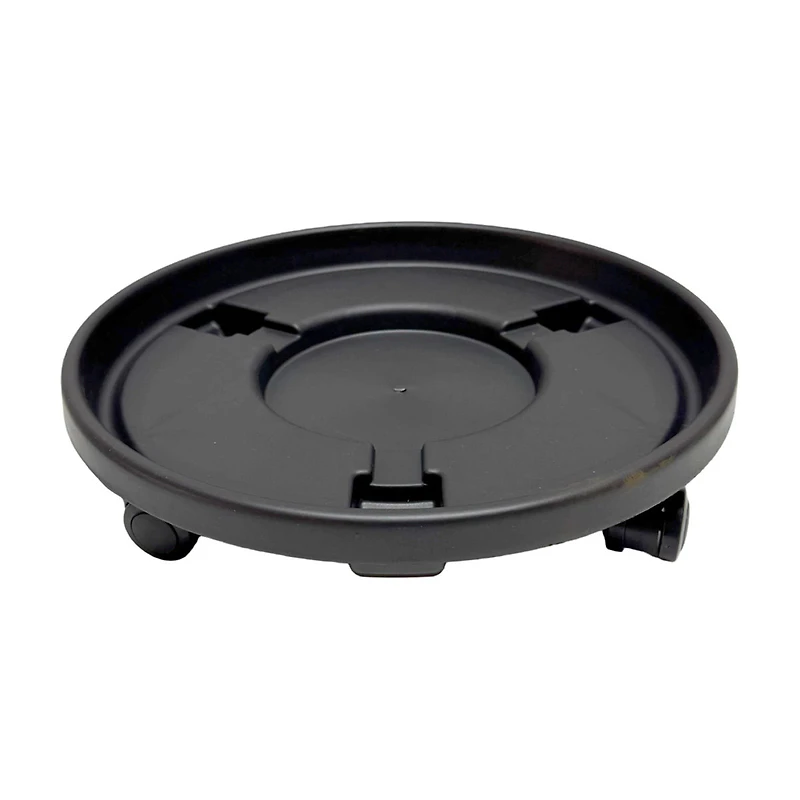 Black Plastic Planter Caddy, 14 in