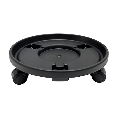 Black Plastic Planter Caddy, 12 in