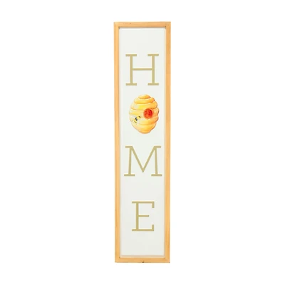 "Home" Bee Linear Wood Frame
