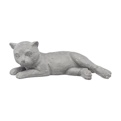 Cement Laying Cat Garden Decor