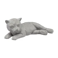 Cement Laying Cat Garden Decor