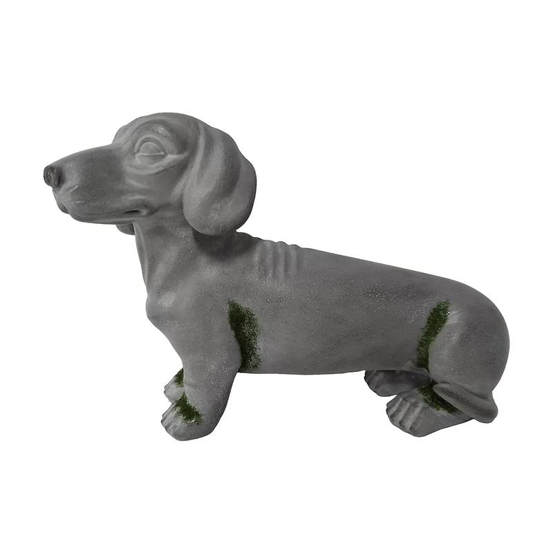 Gray Resin Dachshund