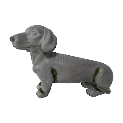 Gray Resin Dachshund