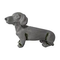 Gray Resin Dachshund