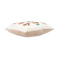 Whimsical Dog & Cat Print Outdoor Throw Pillow, 18x18 in