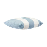 Blue & White Striped Outdoor Throw Pillow, 18x18 in