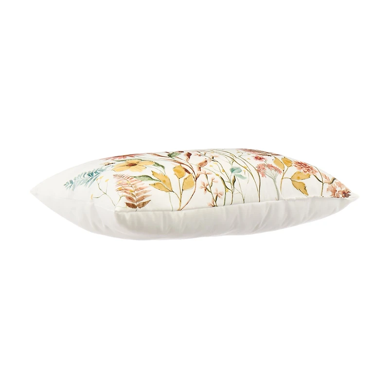Butterfly & Floral Print Outdoor Lumbar Pillow