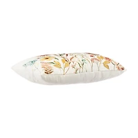Butterfly & Floral Print Outdoor Lumbar Pillow
