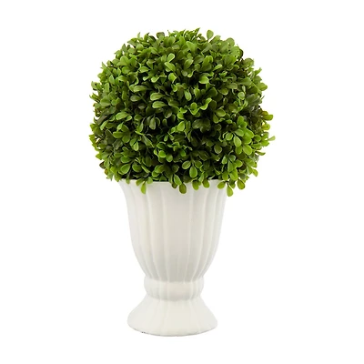Garden Cement Pot with Artificial Greenery