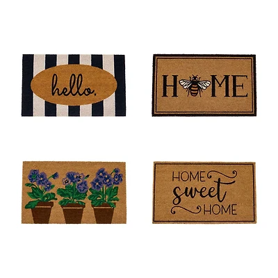 Garden Coir Printed Doormat, Assorted