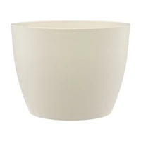 White Round Planter, 11 in