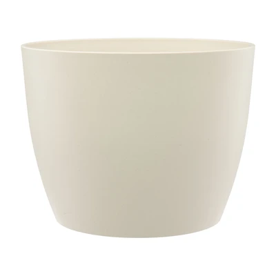 White Round Planter, 12 in