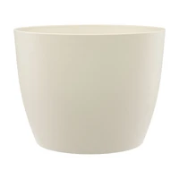 White Round Planter, 12 in