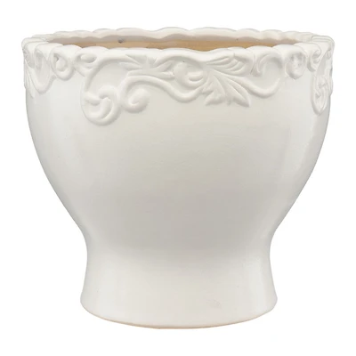 Fancy Ceramic Outdoor Planter, Large