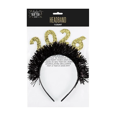 Happy New Year 2026 Glitter Headband