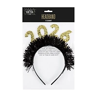 Happy New Year 2026 Glitter Headband