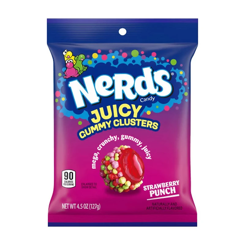 NERDS Juicy Gummy Clusters, Strawberry Punch, Juicy and Gummy Candy