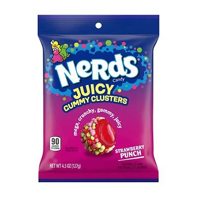 NERDS Juicy Gummy Clusters, Strawberry Punch, Juicy and Gummy Candy