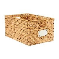 Natural Weave Basket with Label, Large