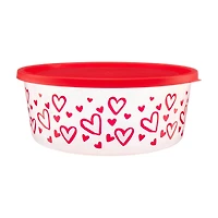 Valentine's Day Plastic Food Storage Bowl, 155 oz