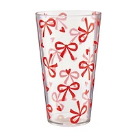 Valentine's Day Plastic Bow Print Cup