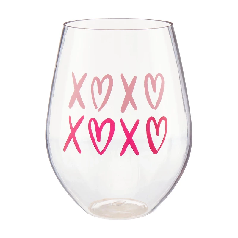 Valentine's Day Stemless Wine Glass, Assorted