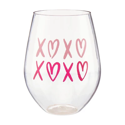 Valentine's Day Stemless Wine Glass, Assorted