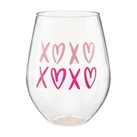 Valentine's Day XOXO Stemless Wine Glass