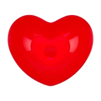 Valentine's Day Plastic Heart Serving Bowl, Red