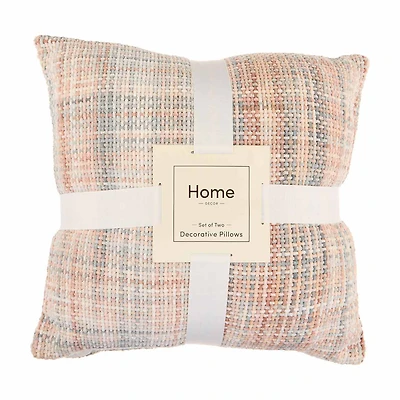 Home Decor Decorative Pillows, Multicolored, Set of 2, 20 in x 20 in