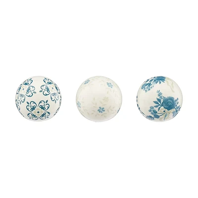 Tabletop Ceramic Orbs, Set of 3