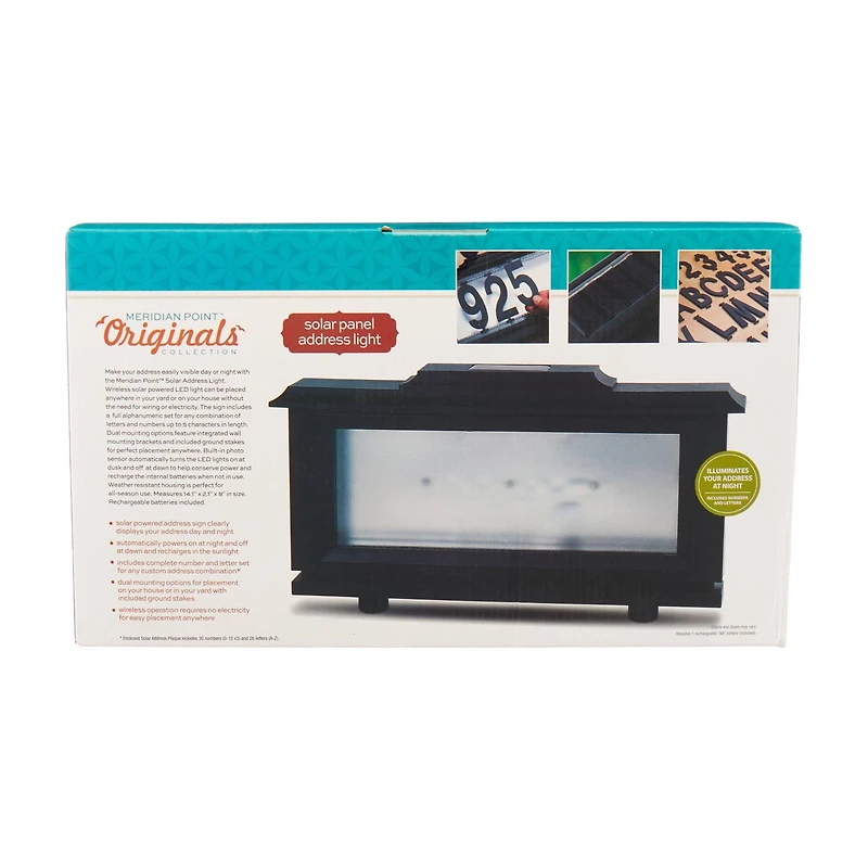 Meridian Point Originals Solar Powered Address Sign