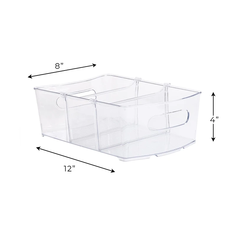 Wide Storage Bin with 2 Dividers