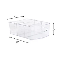 Wide Storage Bin with 2 Dividers