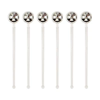 Disco Ball Cocktail Stirrers, 6 pk