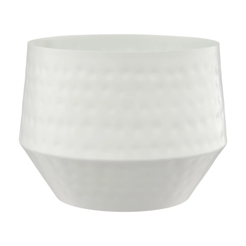 Small Metal Planter, White
