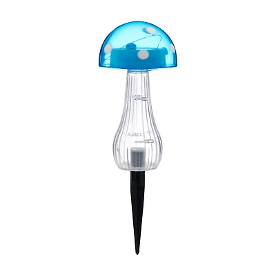 Solar Powered Mushroom Light with Wire Garden Stake, Assorted